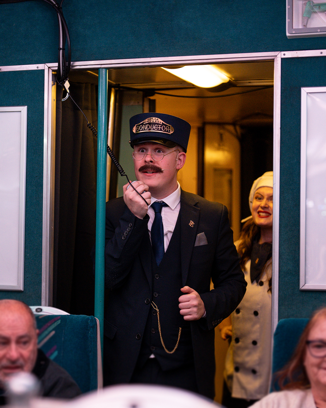 Conductor on board The Polar Express Train Ride